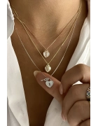 Kalpli Anahtar Kilit Kolye