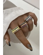 Kare Form Mineli Yüzük