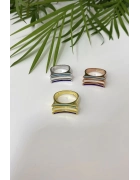 Kare Form Mineli Yüzük