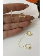 Kendinden Earcufflı Küpe