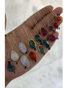 Kök Doğal Taş Kolye