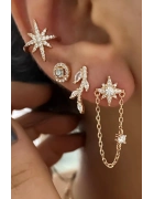 Kutup Yıldızı Earcuff Küpe