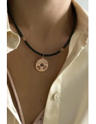 Malahit Taşlı Göz Kolye