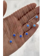 Mavi Opal Taşlı Kutup Yıldızı Kolye