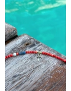 Mercan Taşlı Ankh Halhal