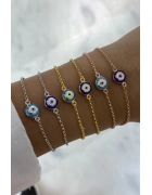 Mine İşçilikli İki Renkli Göz Bileklik