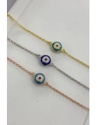 Mine İşçilikli İki Renkli Göz Bileklik