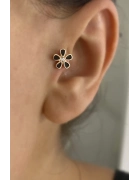 Mineli Çiçek Piercing Küpe