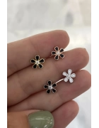 Mineli Çiçek Piercing Küpe