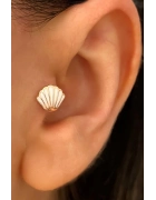 Mineli Deniz Kabuğu Piercing Küpe