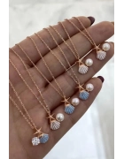 Mineli İstiridye Kolye