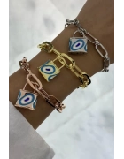 Mineli Kilit Ataç Zincirli Bileklik