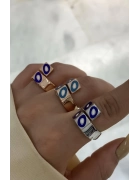 Mineli Kutu Form Yüzük