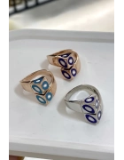 Mineli Kutu Form Yüzük