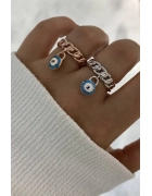 Mineli Sallantılı Göz Yüzük