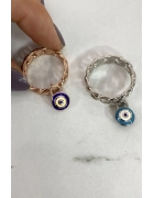 Mineli Sallantılı Göz Yüzük