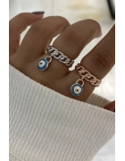 Mineli Sallantılı Göz Yüzük