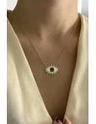 Mineli Taşlı Göz Kolye