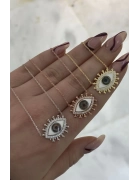 Mineli Taşlı Göz Kolye