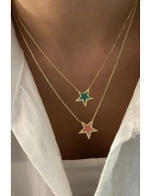 Mineli Yıldız Kolye