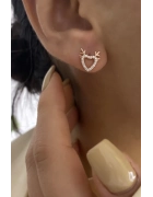 Minimal Kalp Geyik Küpe