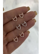 Minimal Kalp Geyik Küpe