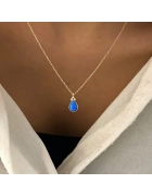 Minimal Opal Taşlı Kolye