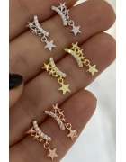 Minimal Sallantılı Yıldız Küpe