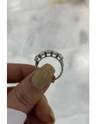 Mozanit Taşlı 5 mm Beştaş Yüzük