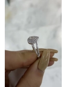 Mozanit Taşlı Damla Kesim Yüzük