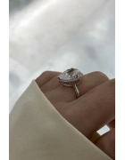 Mozanit Taşlı Damla Tektaş Yüzük