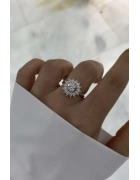 Mozanit Taşlı Markiz Kesim Yüzük