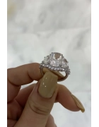 Mozanit Taşlı Özel Kesim Yüzük