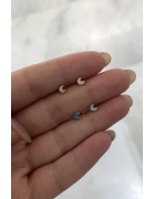Opal Taşlı Ay Piercing