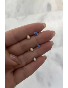 Opal Taşlı Damla Piercing