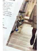 Opal Taşlı Damla Piercing