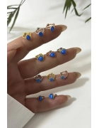 Opal Taşlı Halka Piercing