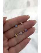 Opal Taşlı Şimşek Küpe