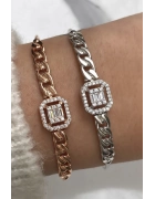 Ortası Baget Taşlı Bilezik