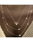 Ortası İncili Harf Kolye