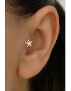 Ortası İncili Piercing Küpe