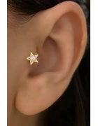 Ortası İncili Piercing Küpe