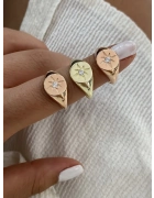 Ortası Taşlı Kutup Yıldızı Yüzük