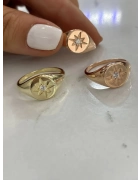 Ortası Taşlı Kutup Yıldızı Yüzük