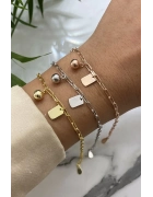 Plaka Detaylı İtalyan Bileklik