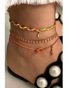 Pullu Neon Turuncu Halhal