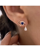 Safir Taşlı Göz Küpe