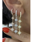 Sallantılı Kutup Yıldızı Küpe