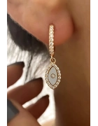 Sedef Taşlı İthal Küpe