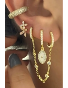 Sedef Taşlı İthal Küpe